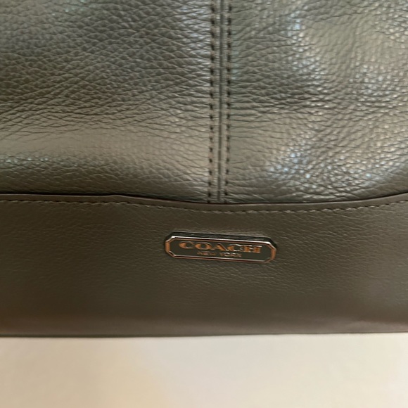 Coach green leather bag - Picture 4 of 13